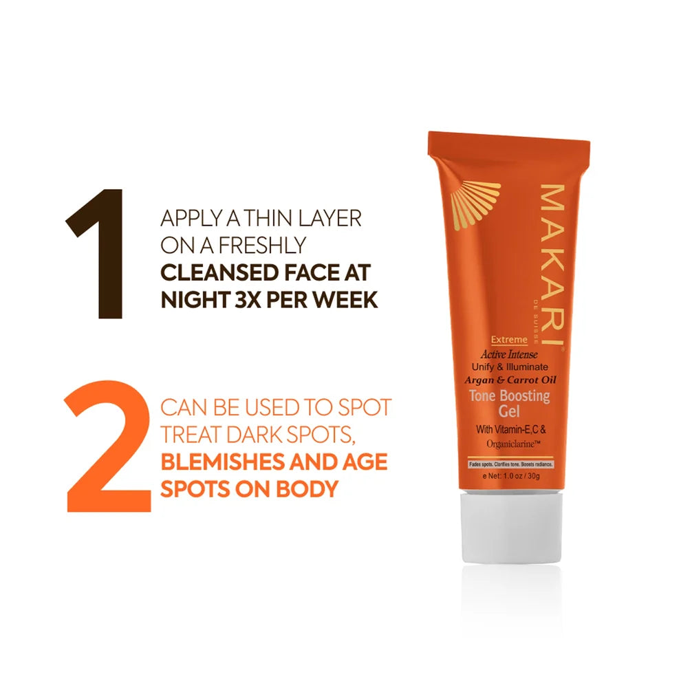 Makari - Extreme Argan & Carrot Oil Tone Boosting Gel advanced lightening (1.0oz/30g)