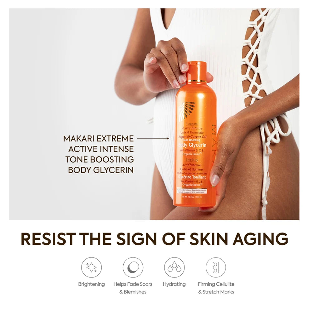 Makari - Extreme Argan & Carrot Oil Tone Boosting Body Glycerin (16.8oz/500ml)