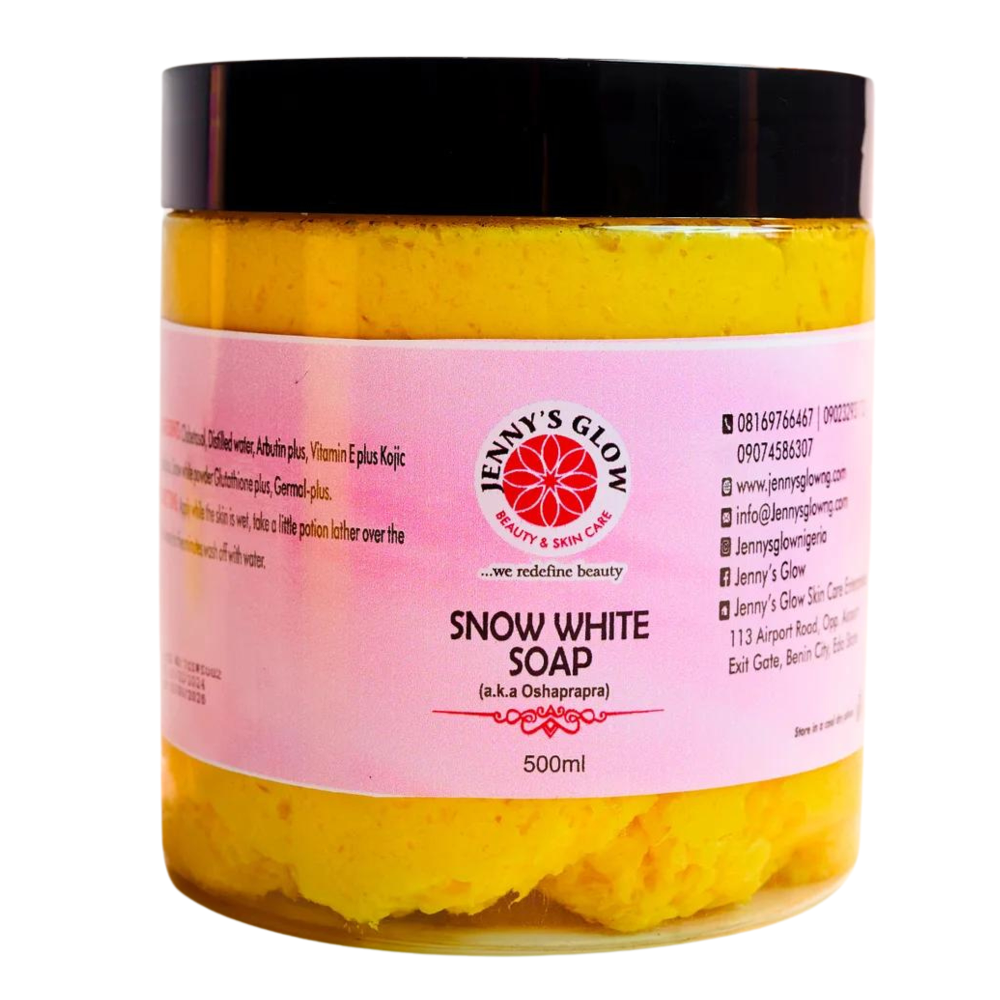 JennysGlow - Snow White Soap/Oshaprapra Soap (500ml)