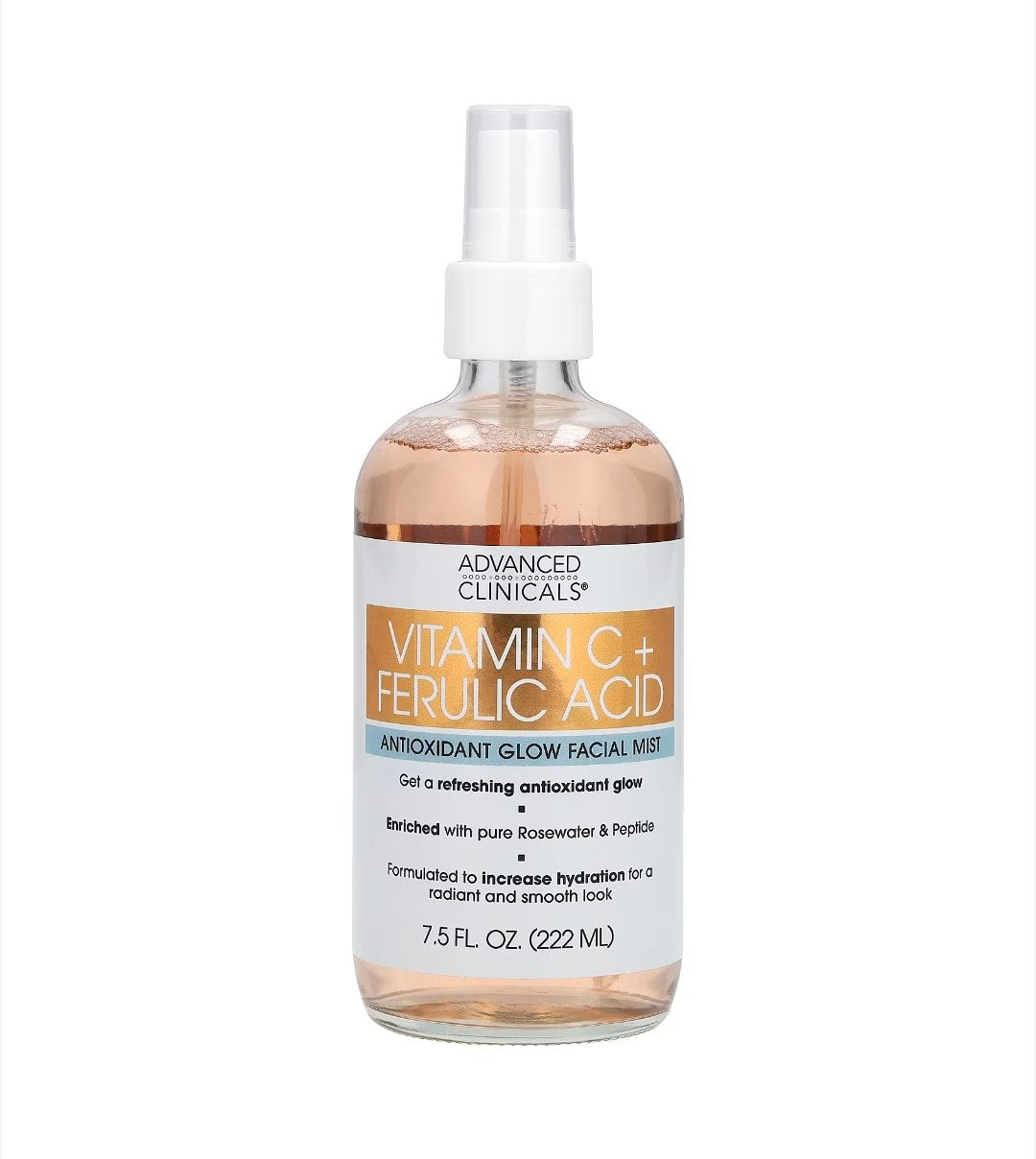 Advanced Clinicals - Vitamin C + Ferulic Acid, Antioxidant Glow Facial Mist, 7.5 fl oz (222 ml)