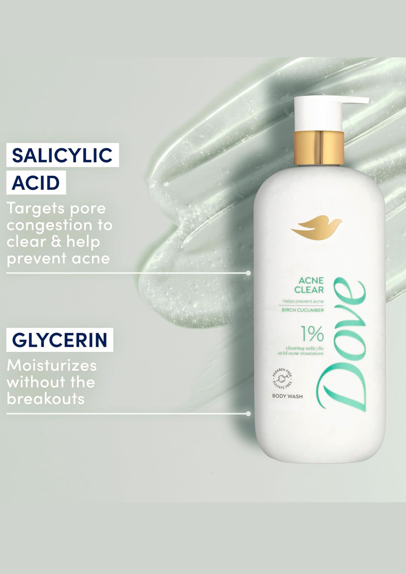 Dove - Acne Salicylic Acid Serum Body Wash (18.5 Fl Oz)