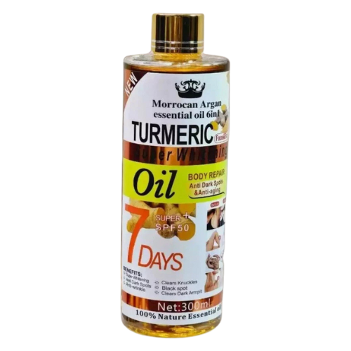 Morrocan Argan essential oils 6 in 1 - Super whitening Turmeric Body Oil (320ml)