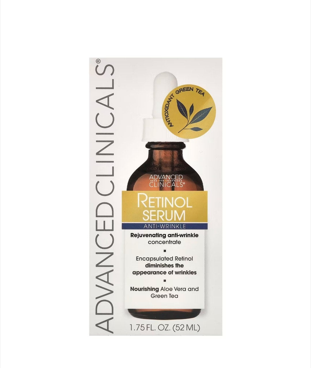 Advanced Clinicals - Retinol Serum, Anti-Wrinkle, 1.75 fl oz (52 ml)