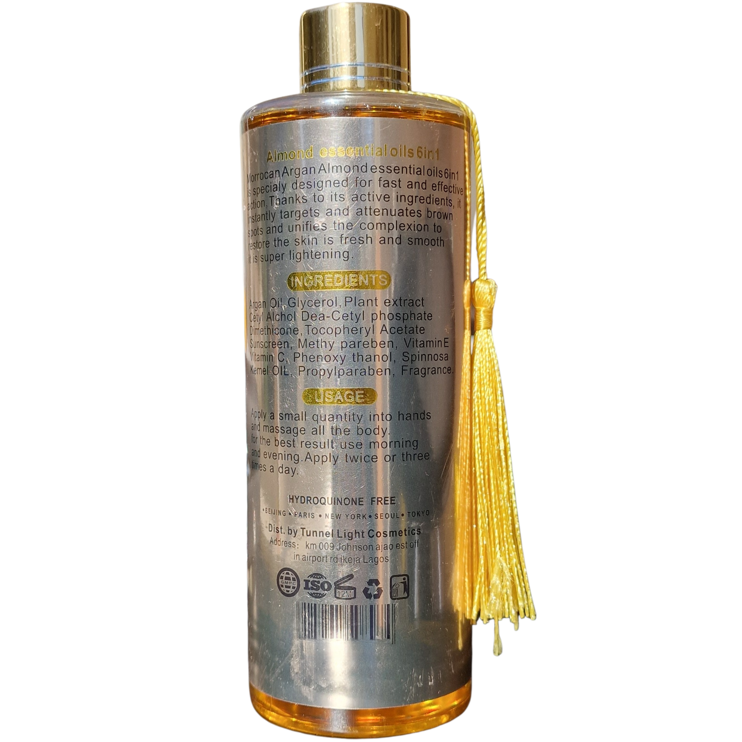 Morrocan Argan Essential Oils 6in1 - Almond (300ml / 11 fl oz)