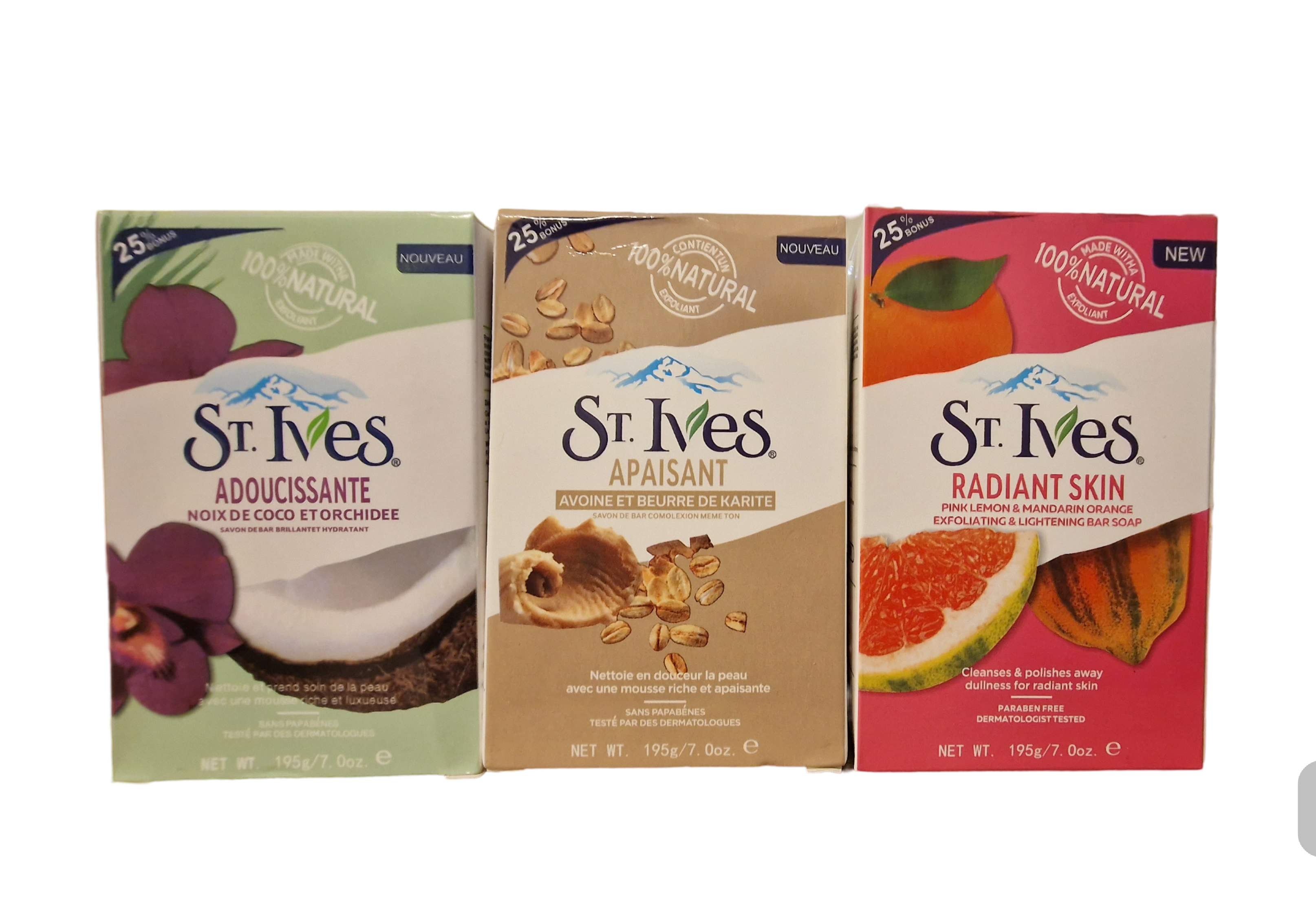 St. Ives - Softening Coconut &Orchid Brightening &Moisturizing Bar Soap