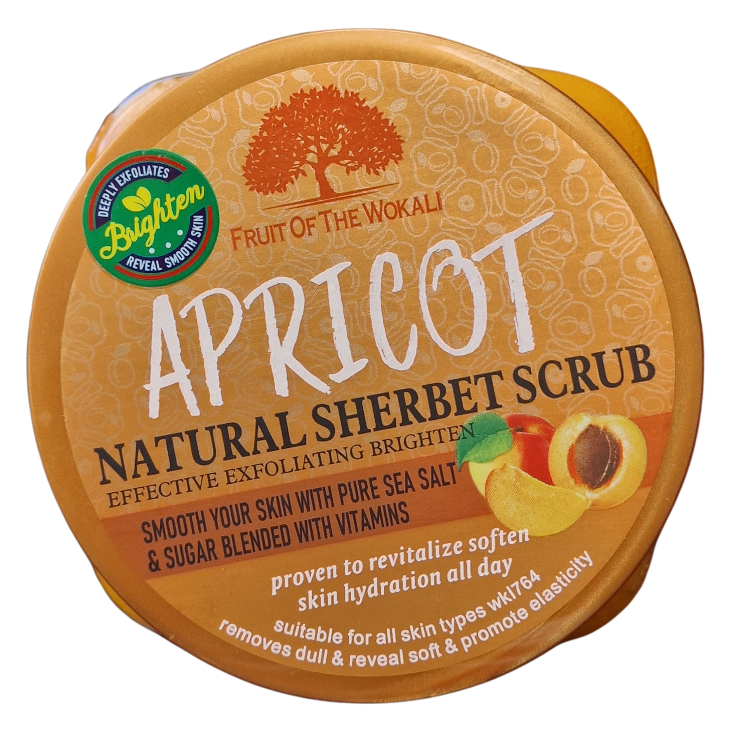 Fruit Of The Wokali - Apricot Natural Sherbet Scrub (600g / 21 US Oz)