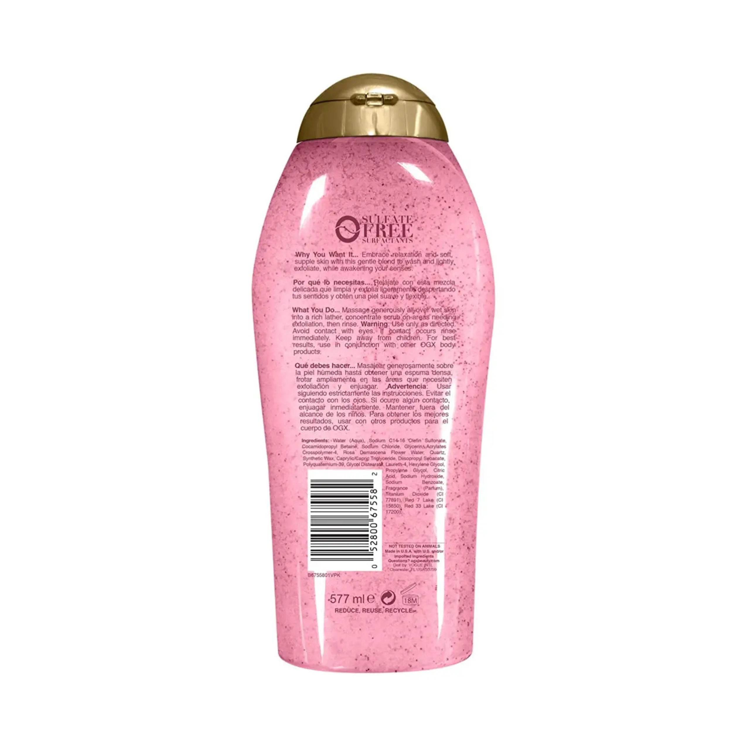 ogx - Rose Water & Pink Sea Salt Scrub & Wash