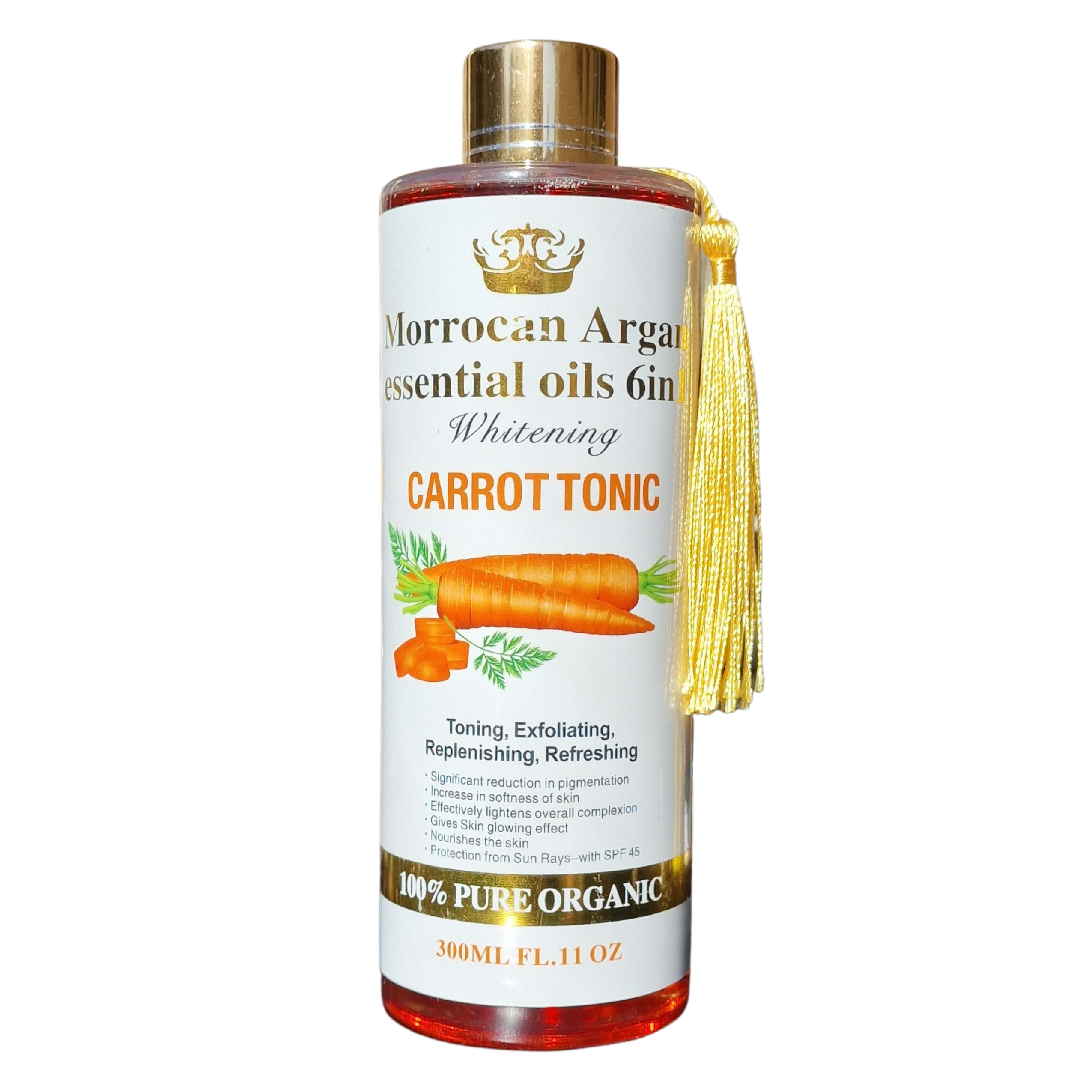 Morrocan Argan Essential Oils 6in1 - Whitening Carrot Tonic (300ml / 11 fl oz)