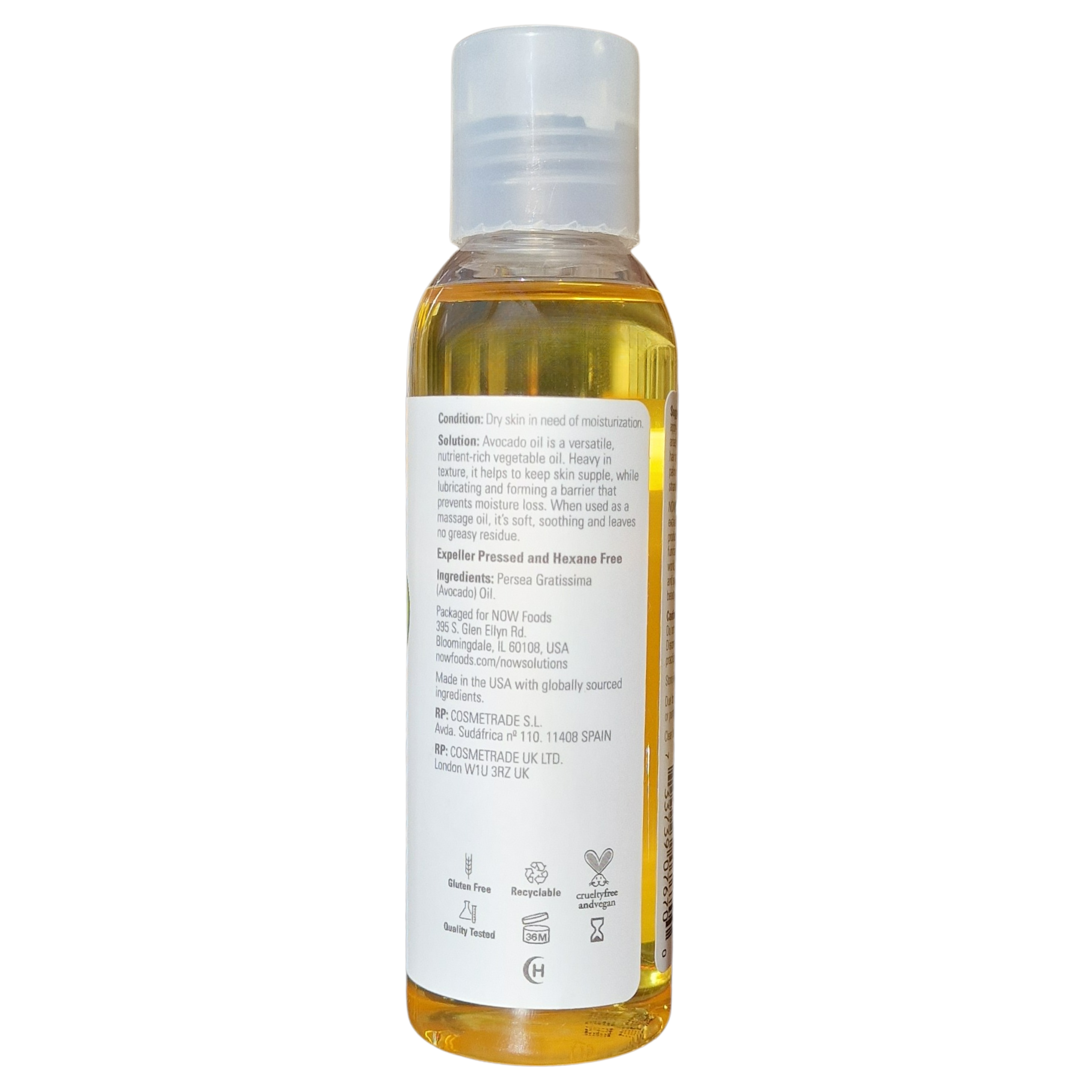 Now Solutions - Avocado Oil (118ml / 4 fl oz)