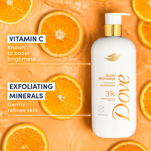Dove - Exfoliating brightening Vitamin C Serum Body Wash (18.5 Fl Oz)