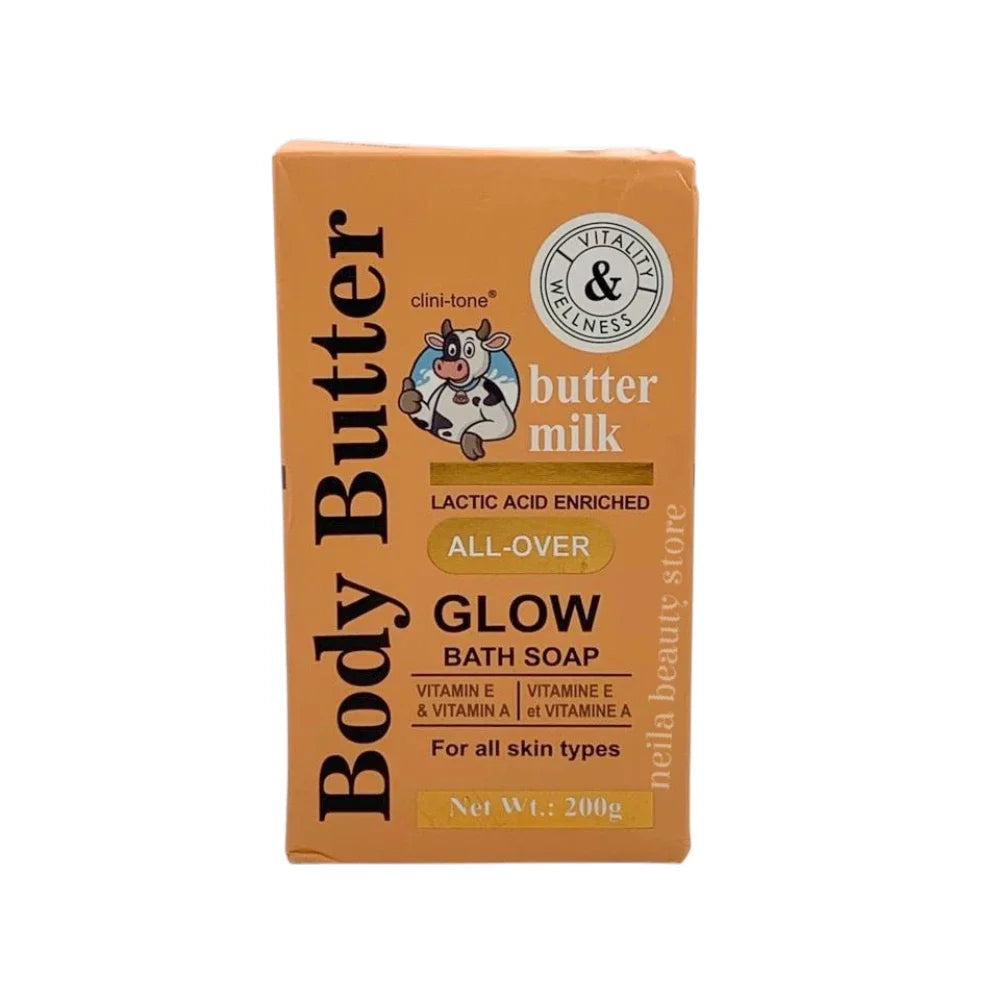 Clini-tone Butter Milk Lactic Acid Glow Body Butter Bath Soap (200g)