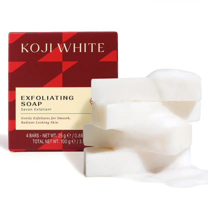 Koji White - AHA Exfoliating Soap Bar - 4 Bars (100g/3.53 oz)
