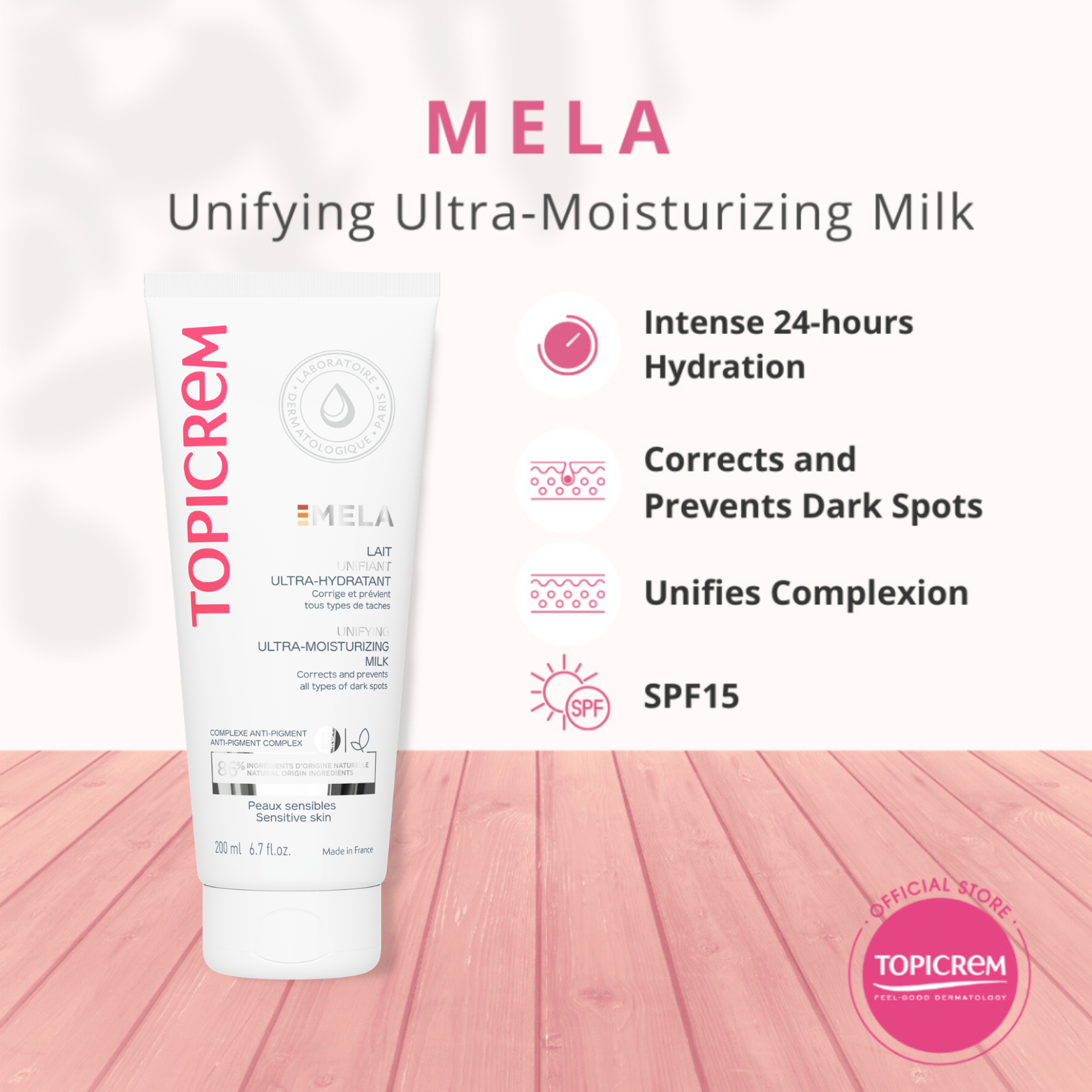 Topicrem - Mela Unifying Ultra Moisturising Milk (200ml)