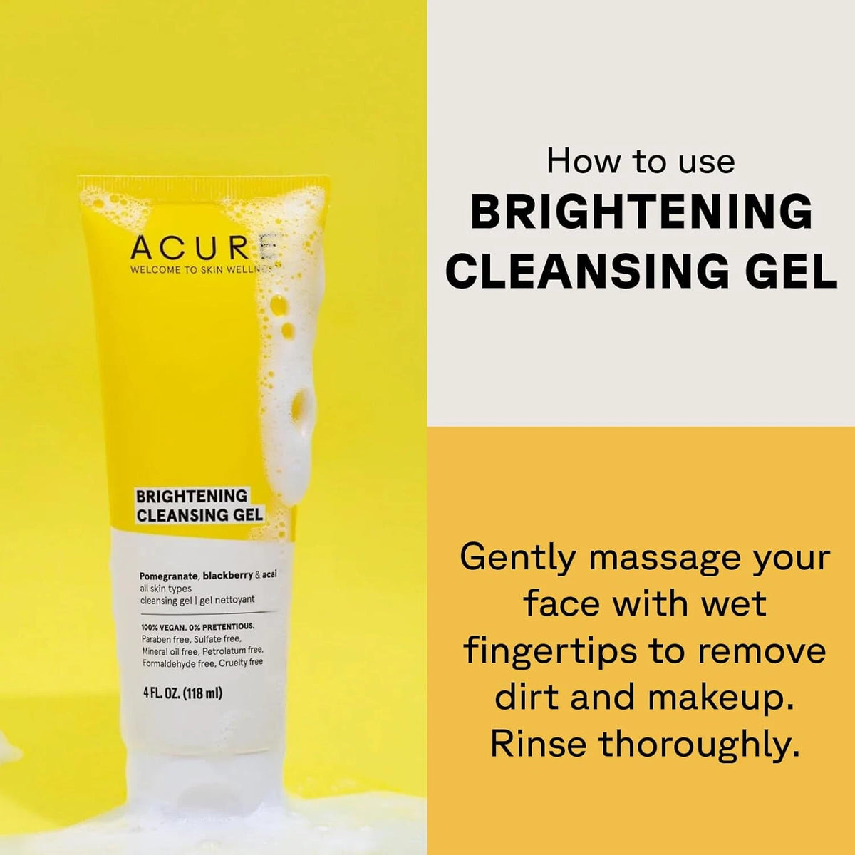 Acure - Brightening Cleansing Gel (118ml / 4 fl oz)