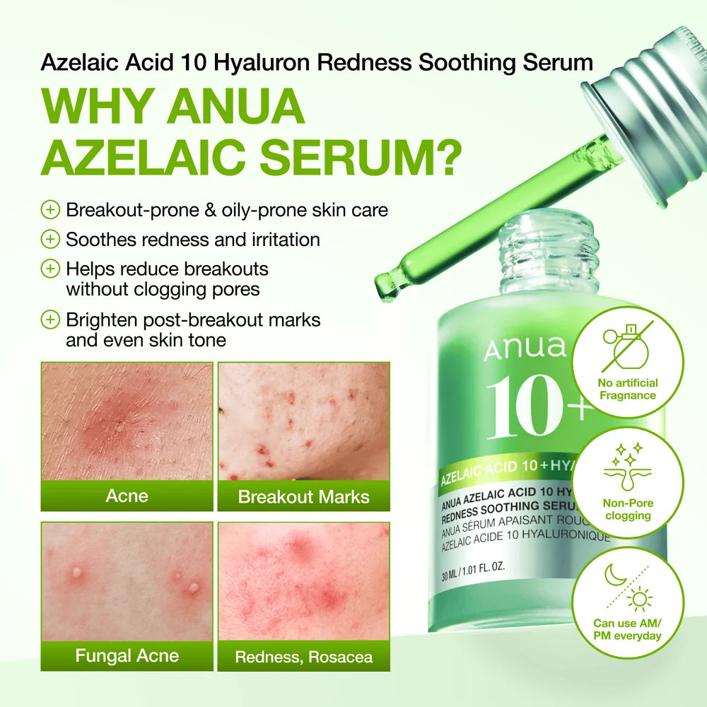 Anua - Azelaic Acid 10 + Hyaluron (30ml / 1.01 fl. oz)