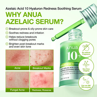 Anua - Azelaic Acid 10 + Hyaluron (30ml / 1.01 fl. oz)