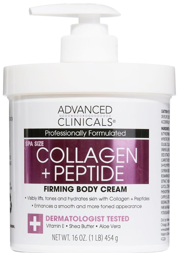 Advanced Clinicals - Collagen + Peptide Firming Body Cream (454 g / 16 oz.)