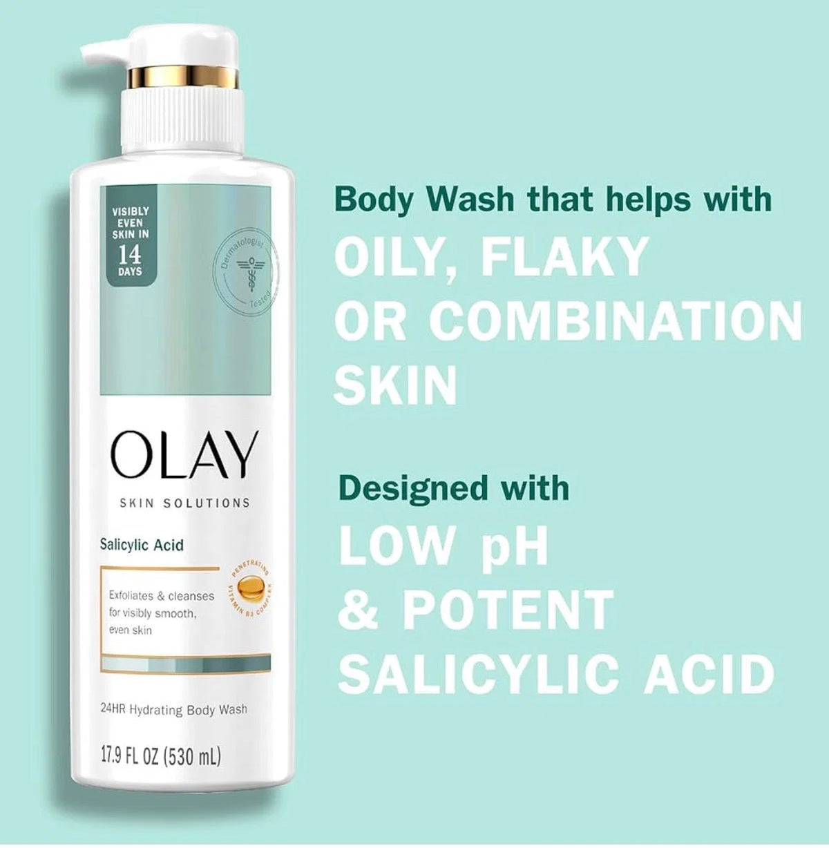Olay - Salicylic Acid Hydrating Body Wash (530ml/ 17.9 fl.oz)