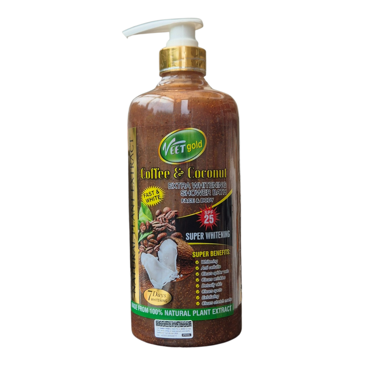 Veetgold Coffee &amp; Coconut Shower Bath (1000ml)