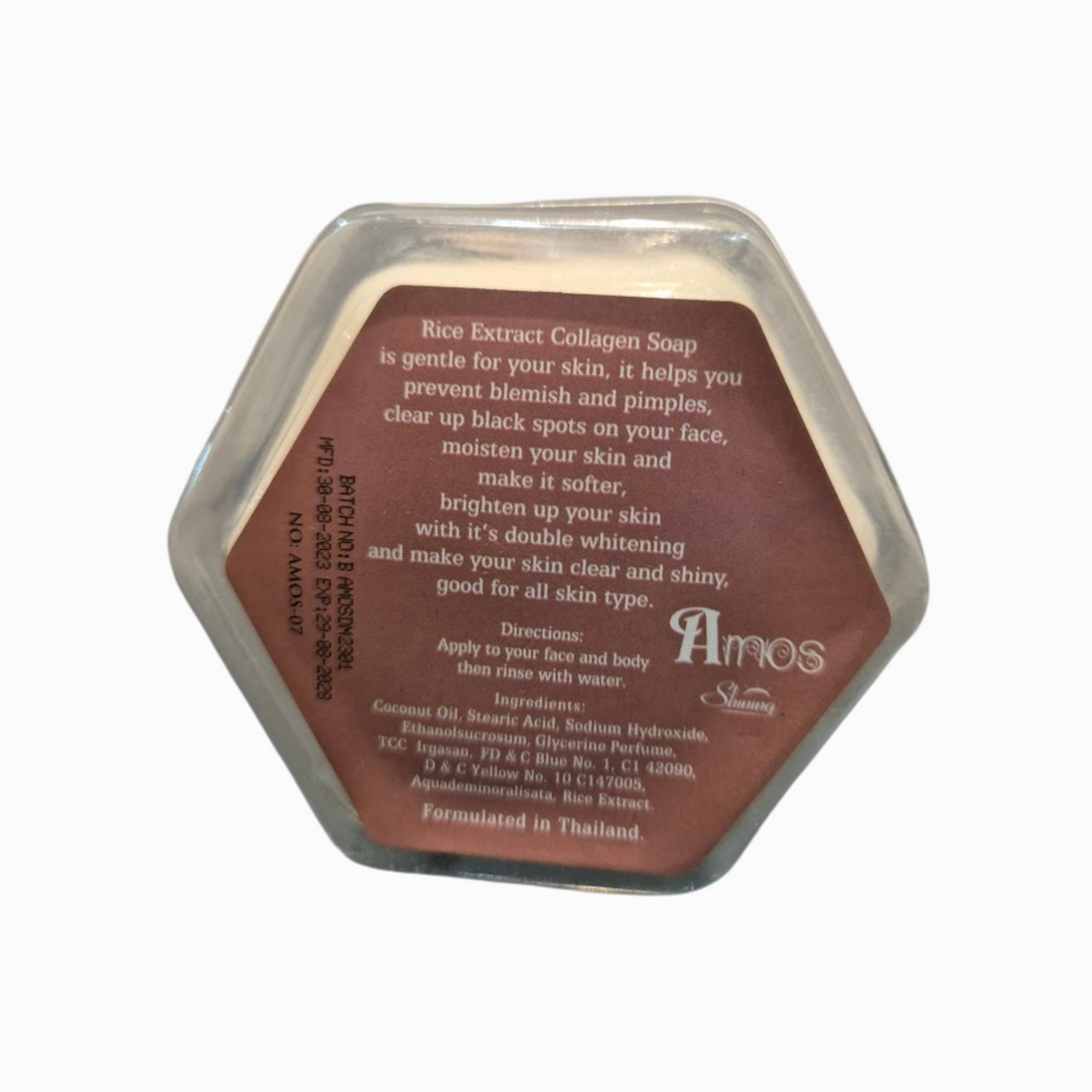 Amos - Whitening Rice Face Soap