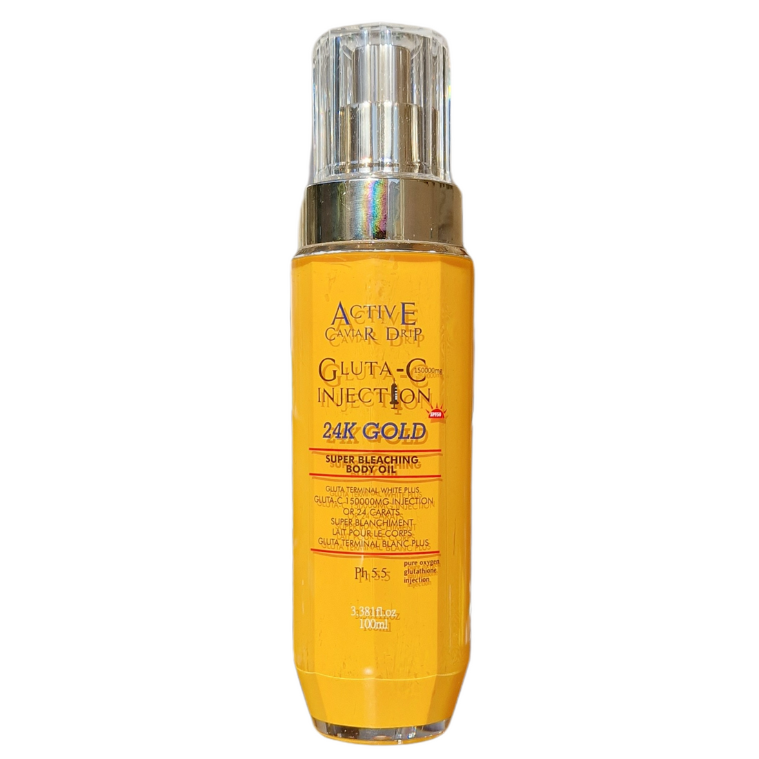 Active Caviar Drip - Super Bleaching Body Oil Gluta Injection 150000mg - (100ml / 3.38 fl oz)