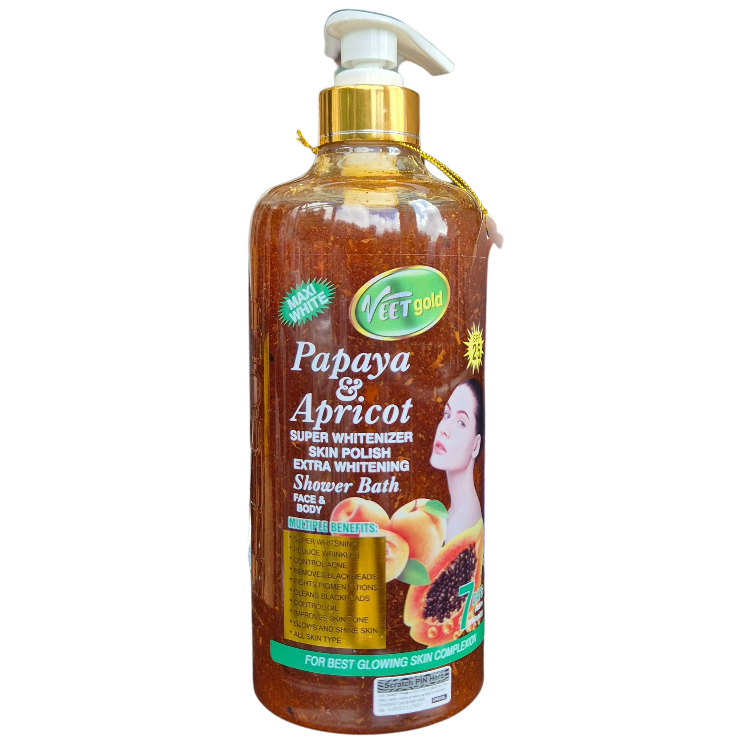 Veetgold - Papaya &amp; Apricot Body Wash (1000ml / 35.19 fl oz)