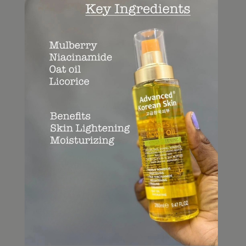 Advanced Korean Skin - Fairest Skin Lightening Body Oil (280ml)