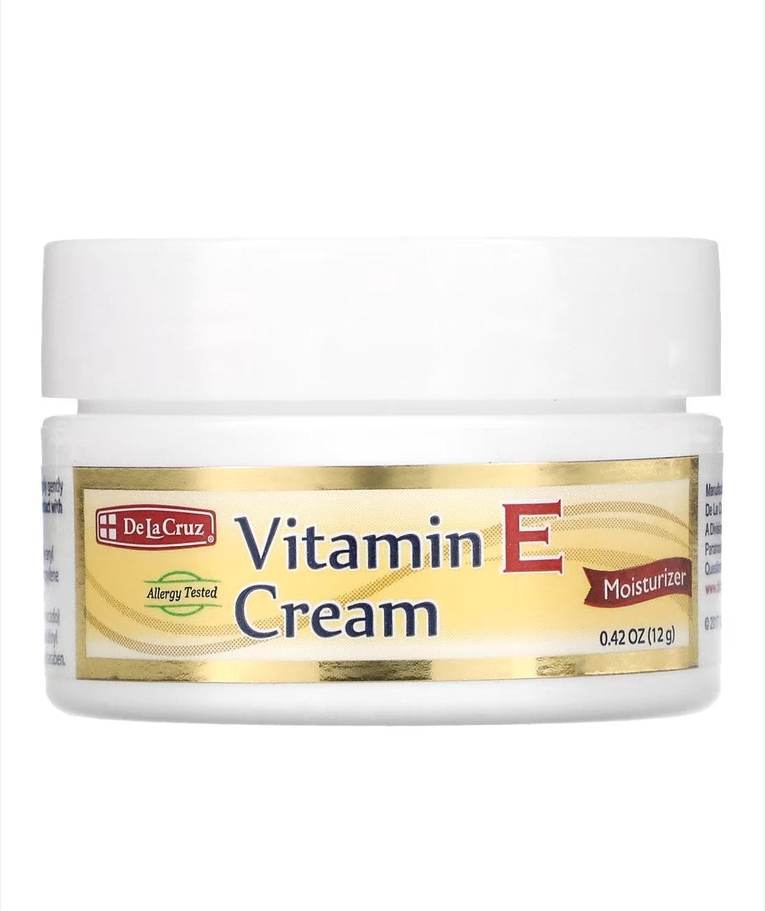 De La Cruz - Vitamin E Cream, 0.42 oz (12 g)