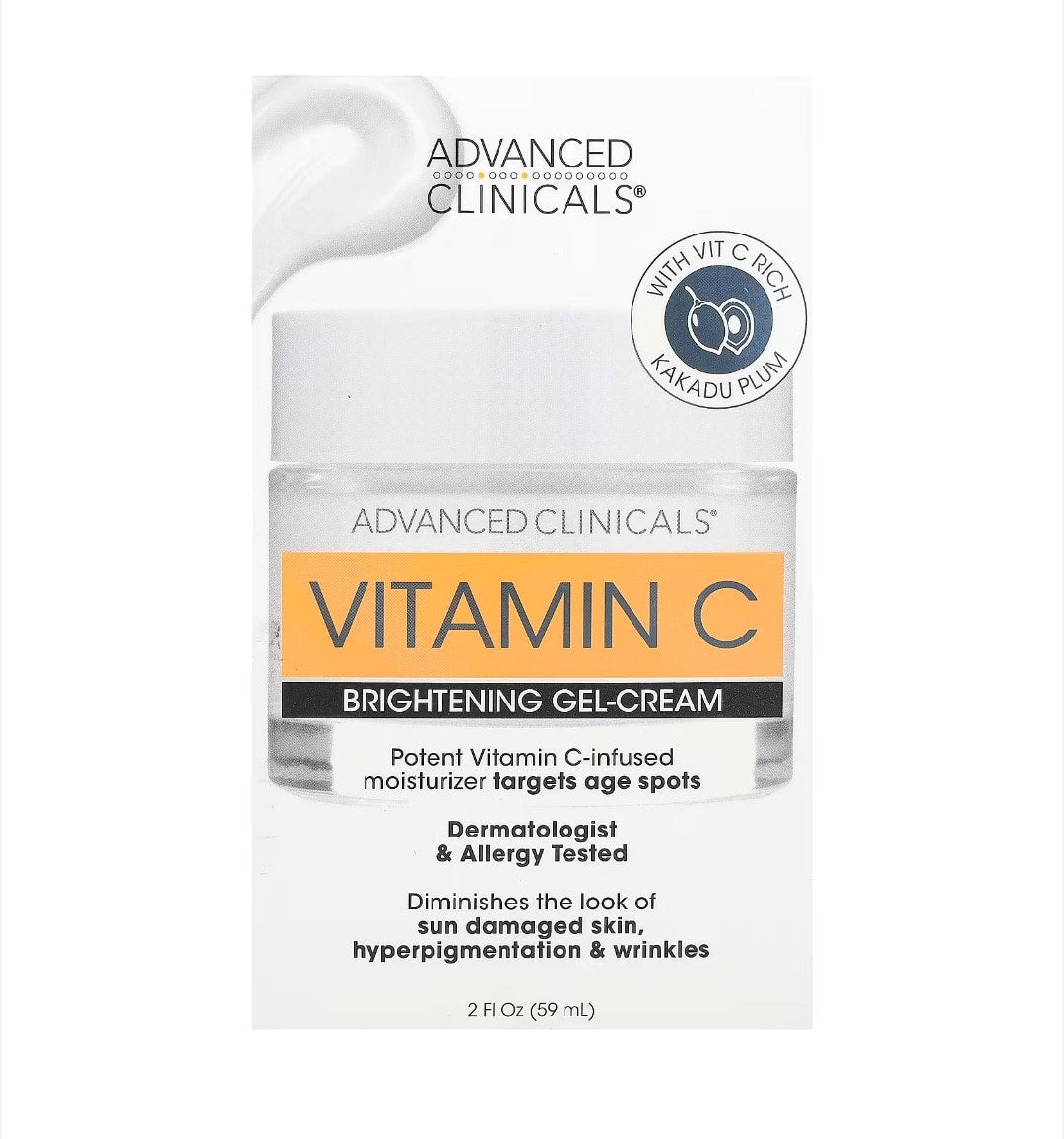 Advanced Clinicals - Vitamin C, Brightening Gel-Cream, 2 fl oz (59 ml)