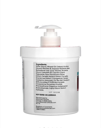 Advanced Clinicals - Anti-Aging Rescue Cream, Bulgarian Rose, 16 oz (454 g)