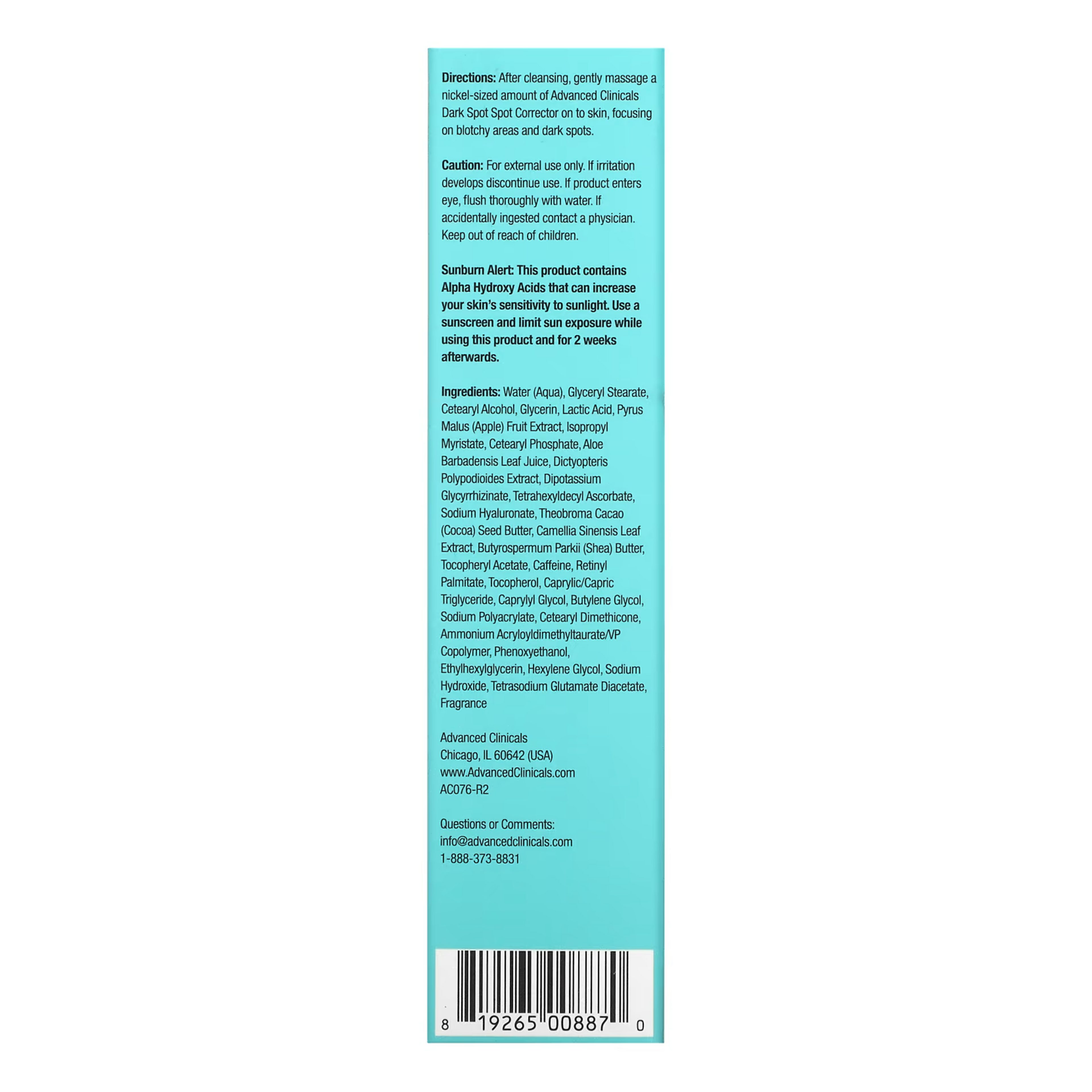 Advanced Clinicals -  Dark Spot Corrector, 4 fl oz (118 ml)