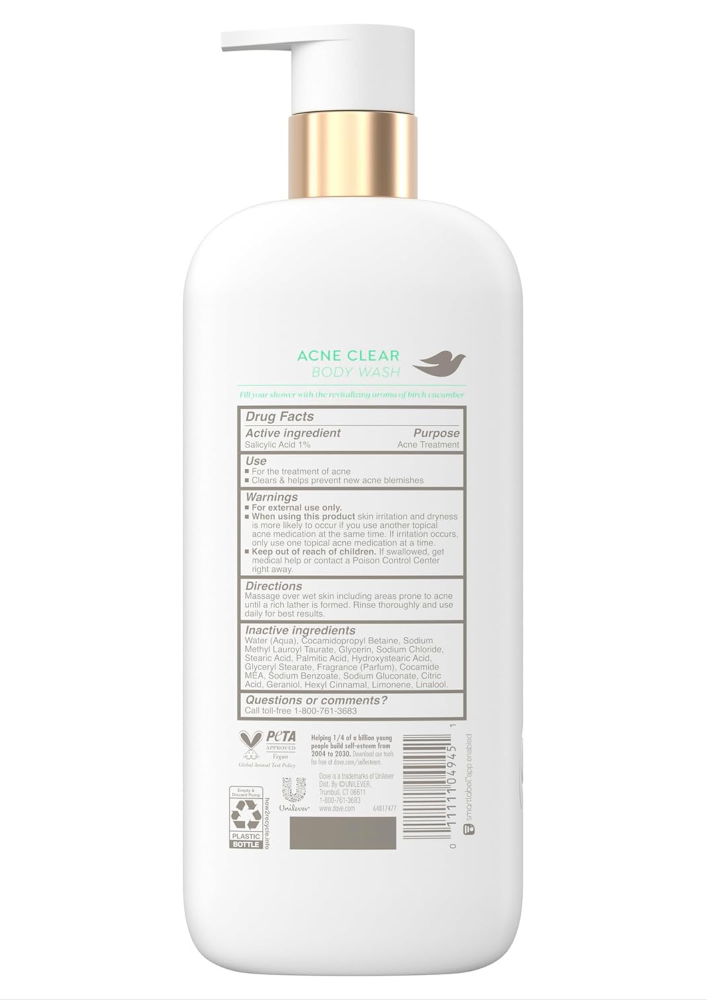 Dove - Acne Salicylic Acid  Serum Body Wash  (18.5 Fl Oz)