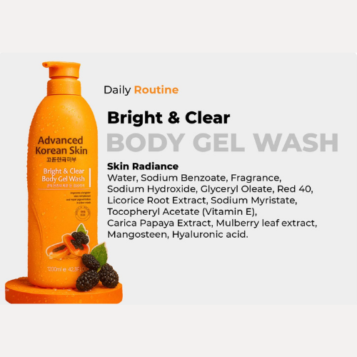 Advanced Korean Skin -Bright &amp; Clear Mint Body Gel Wash (1200ml)
