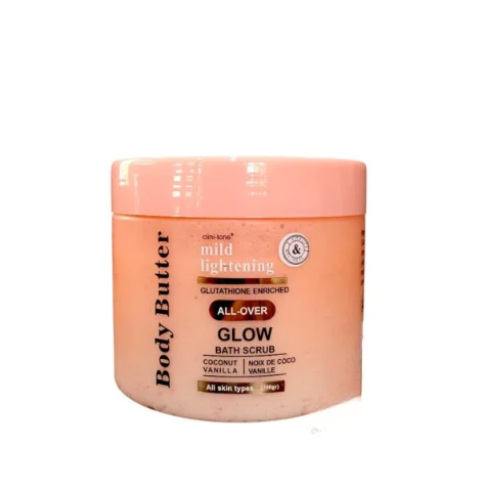 Clini-tone - Glutathione Lightening Coconut &amp; Vanilla Radiance Glow Bath Scrub (300g)
