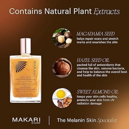 Makari - ROSE 24K Gold Multi Purpose Dry Oil (100ml/3.38fl oz)