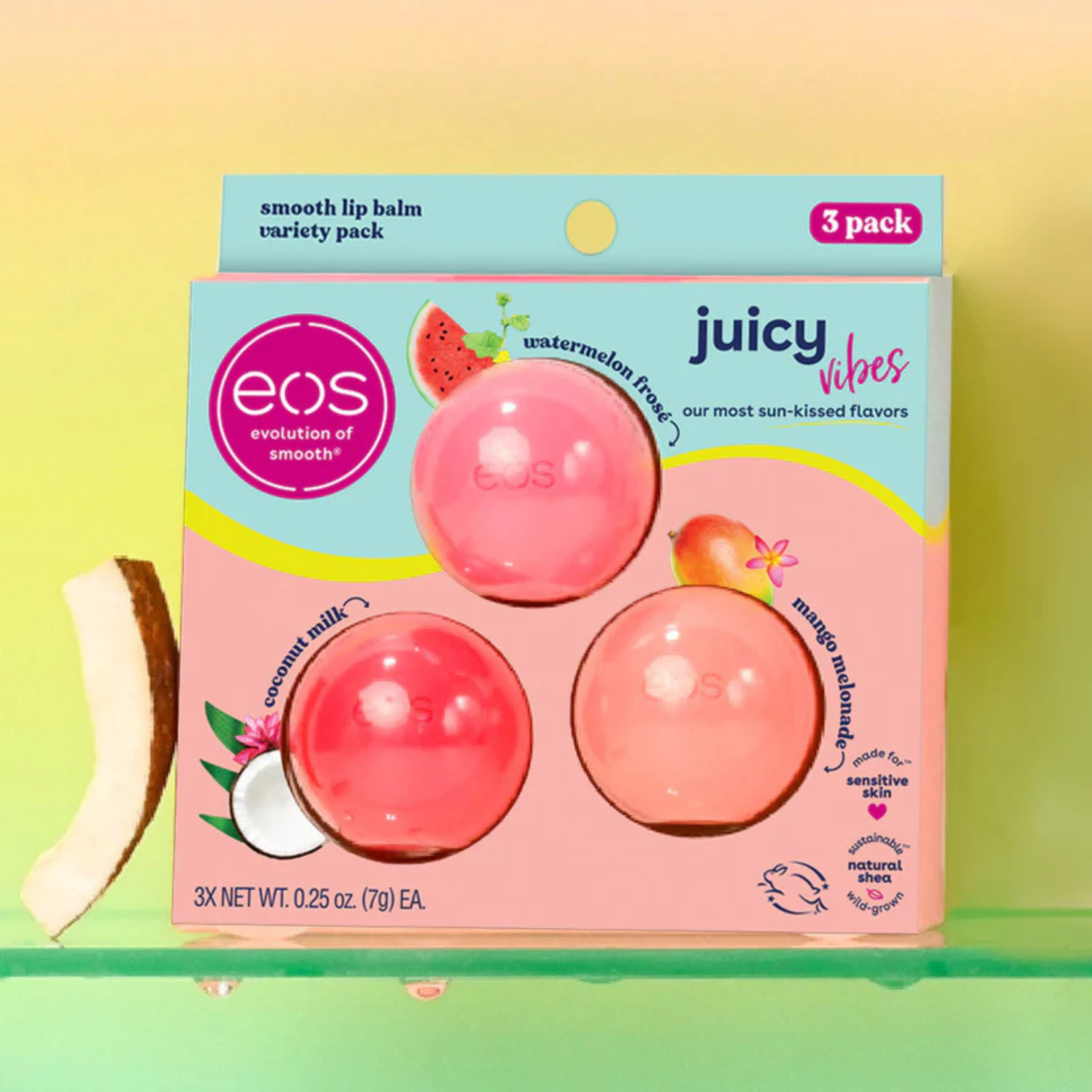 eos - Triple Juicy Vibes Lip Balm (0.25 oz/ 7g )