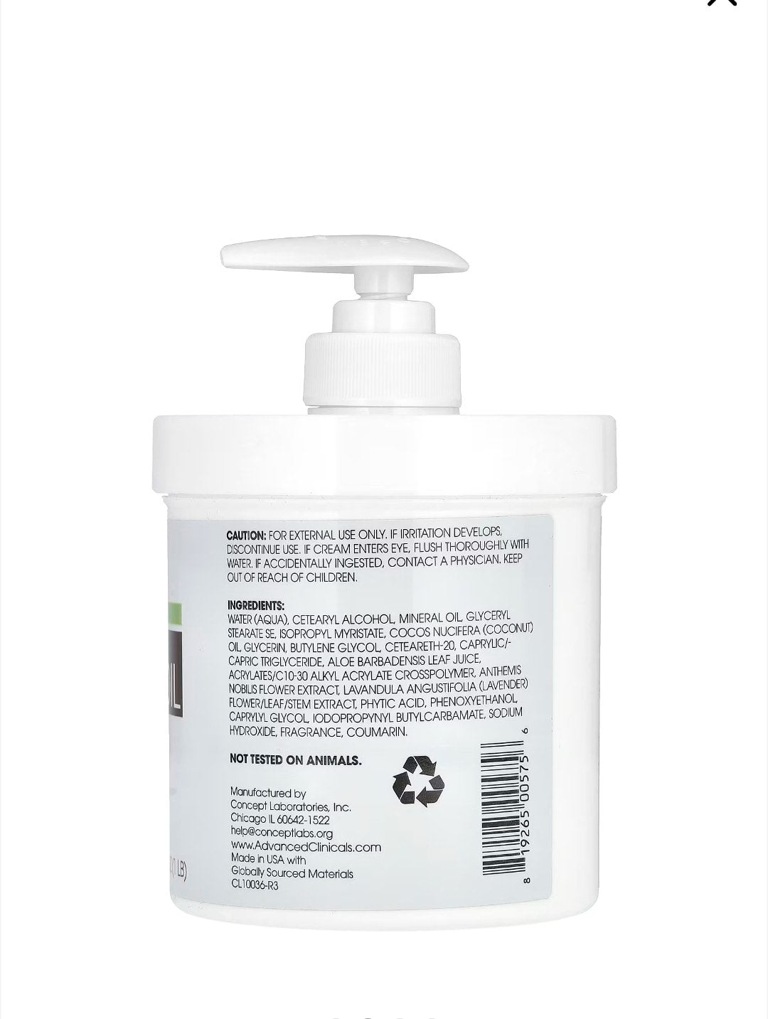 Advanced Clinicals - Coconut Oil Moisturizing Cream