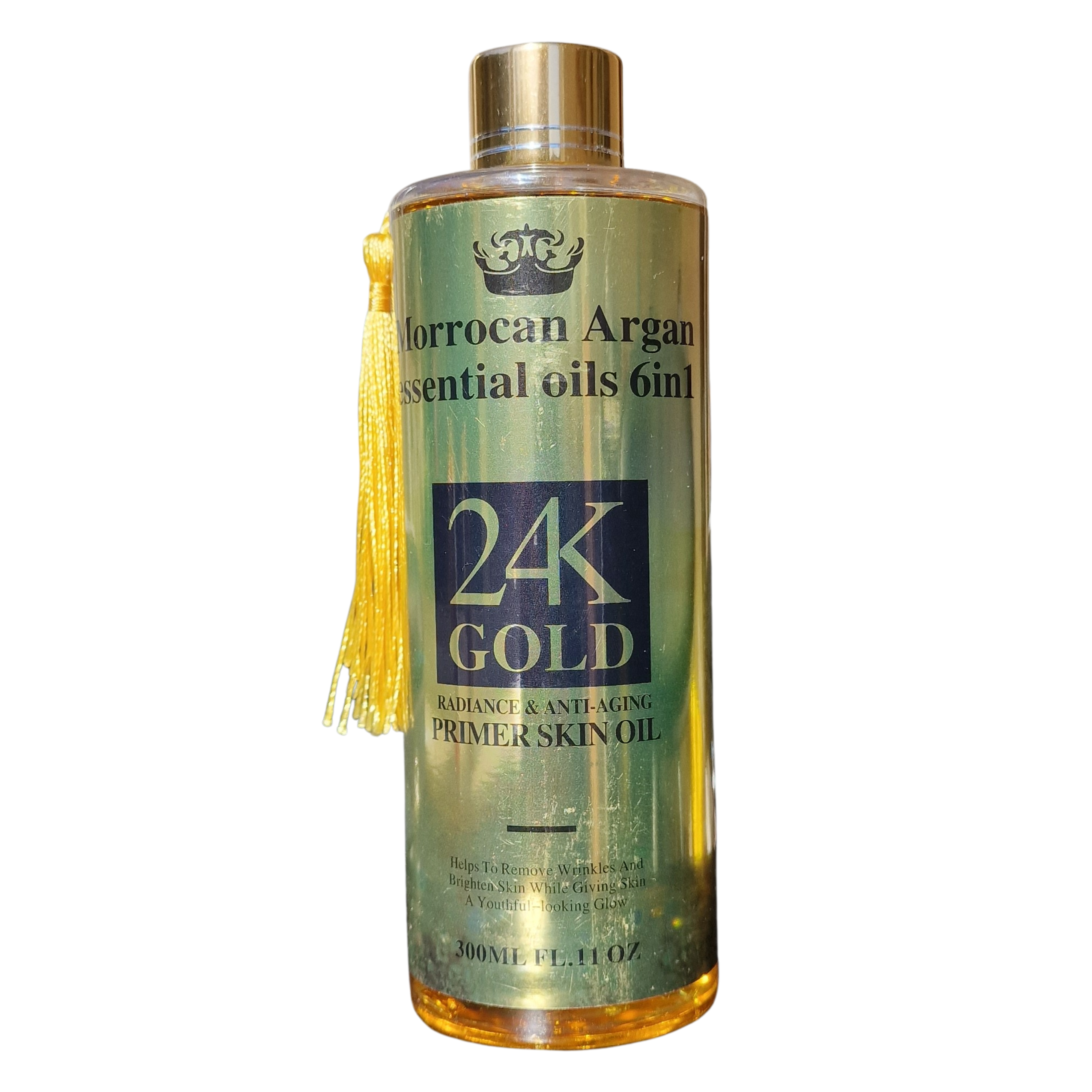 Morrocan Argan Essential Oils 6in1 - 24K Gold Primer Skin Oil (300ml / 11 fl oz)
