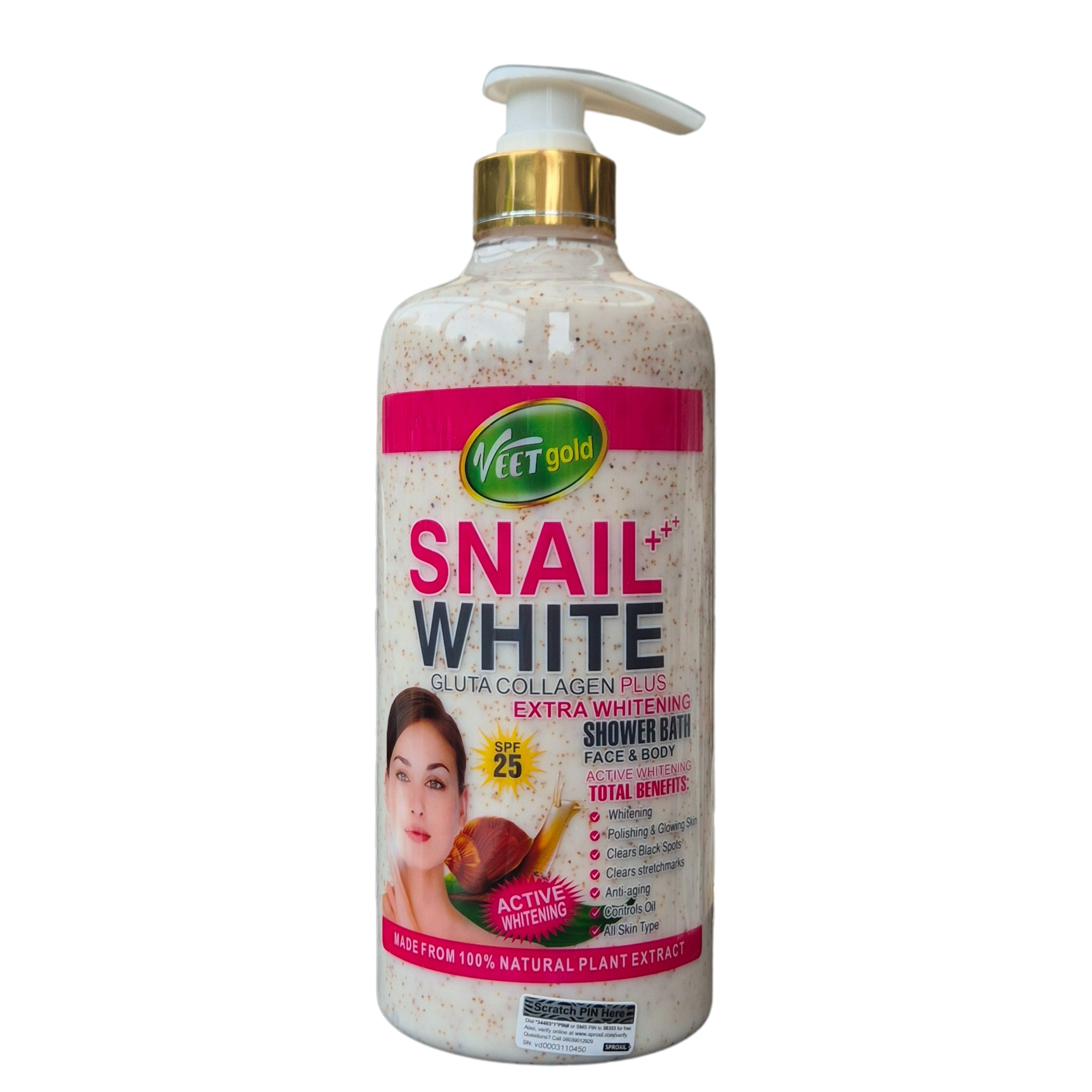 Veetgold - Snail White Whitening Shower Bath (1000ml)