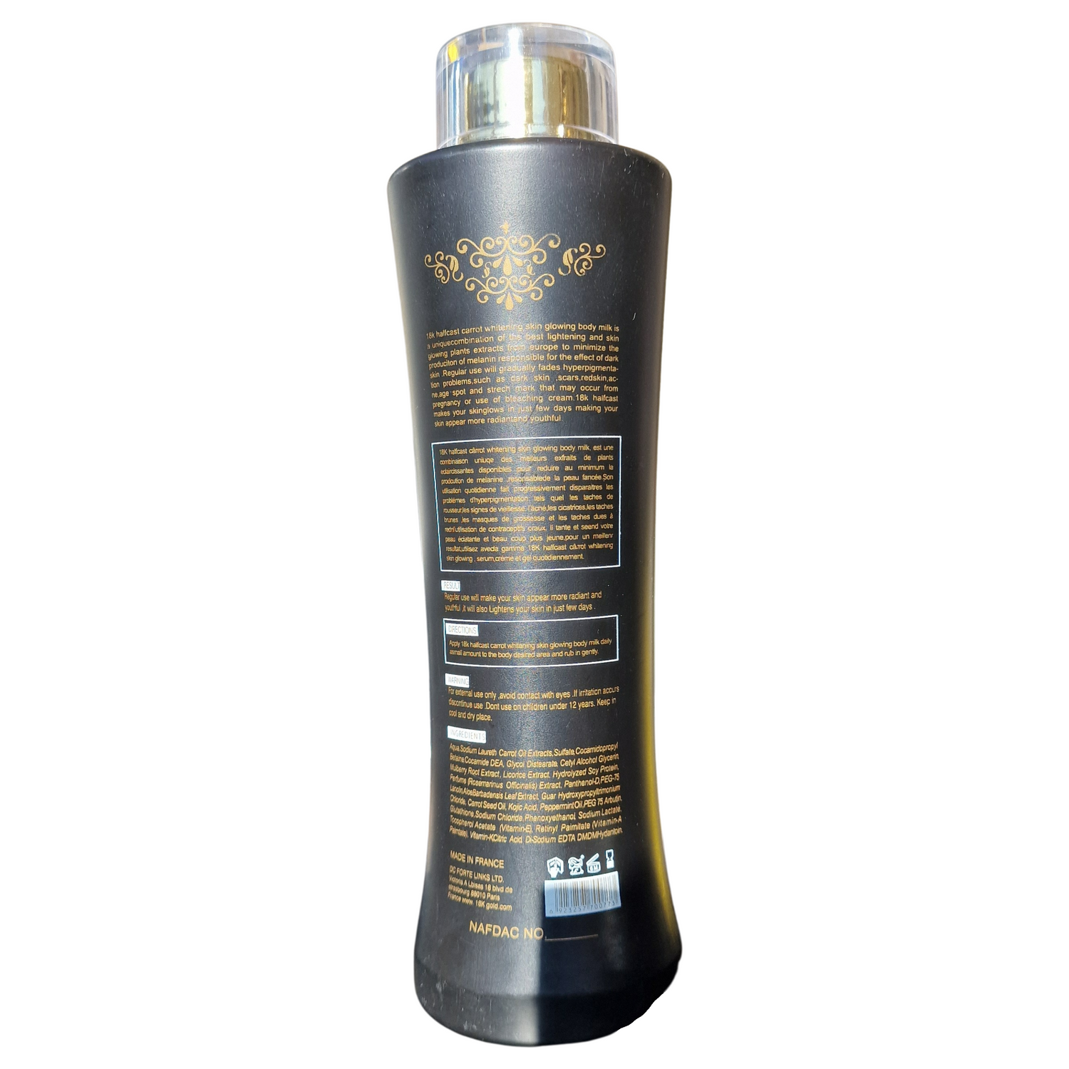 18K Paris Gold - Halfcast Crystal Whitening Body Milk (400ml / 13.5 oz)