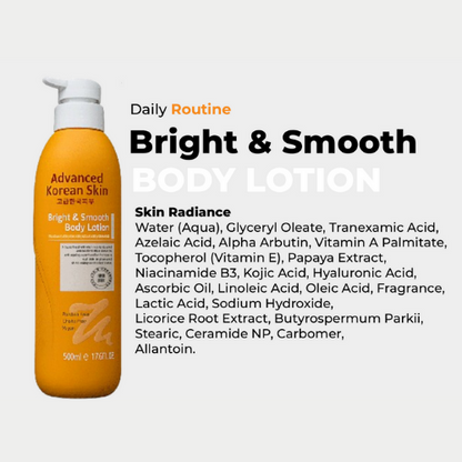 Advanced korean bright and smooth body lotion