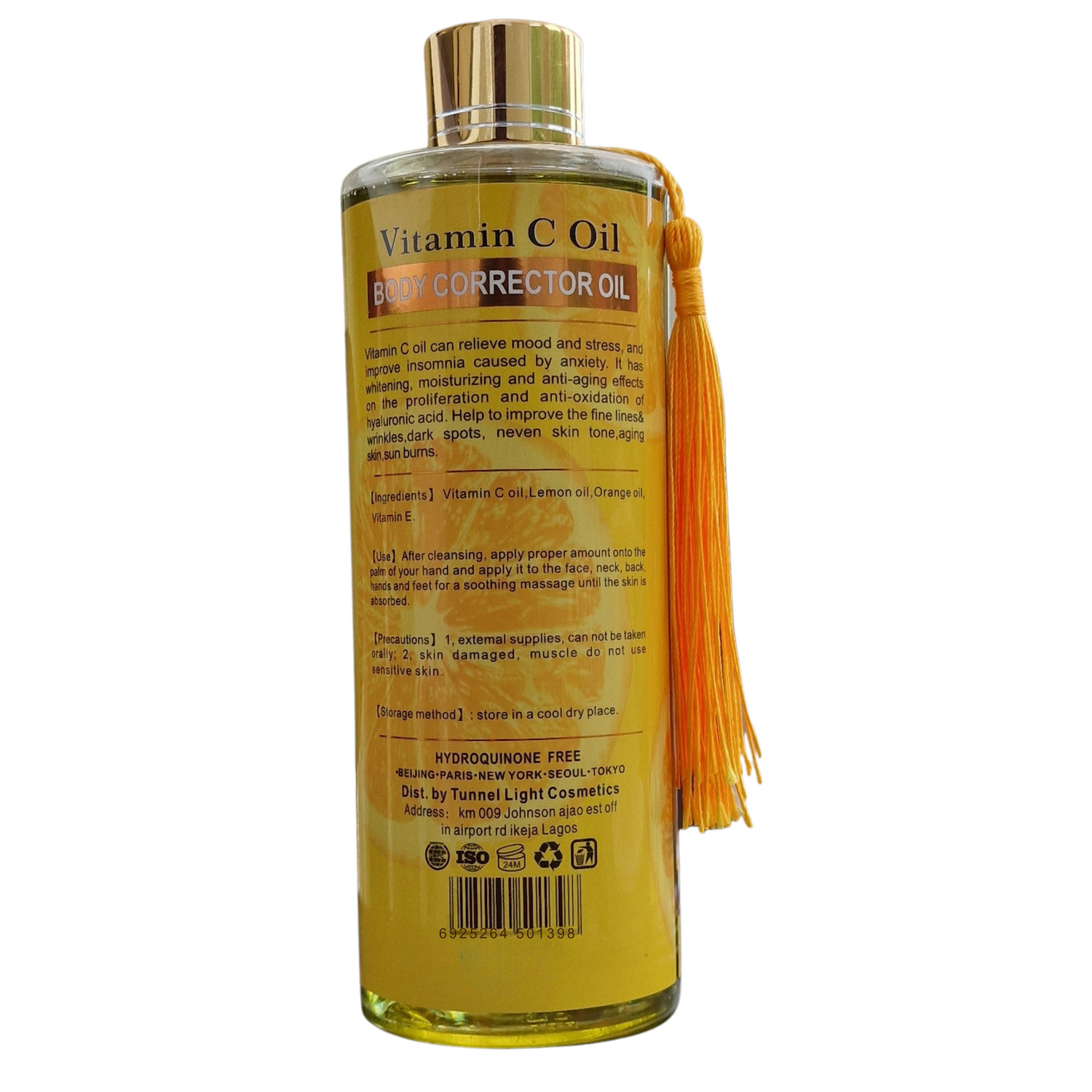 Morrocan Argan Essential Oils - Vitamin C 6-in-1 Whitening &amp; Glowing (300ml / 11 Fl. 0z)