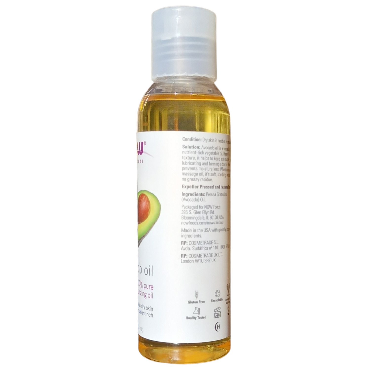 Now Solutions - Avocado Oil (118ml / 4 fl oz)