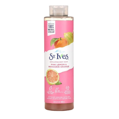 St. Ives - Exfoliating Body Wash, Pink Lemon &amp; Mandarin Orange, 22 fl oz (650 ml)