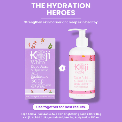 Kojic Acid &amp; Hyaluronic Acid Brightening Soap 2 Bars (160g)