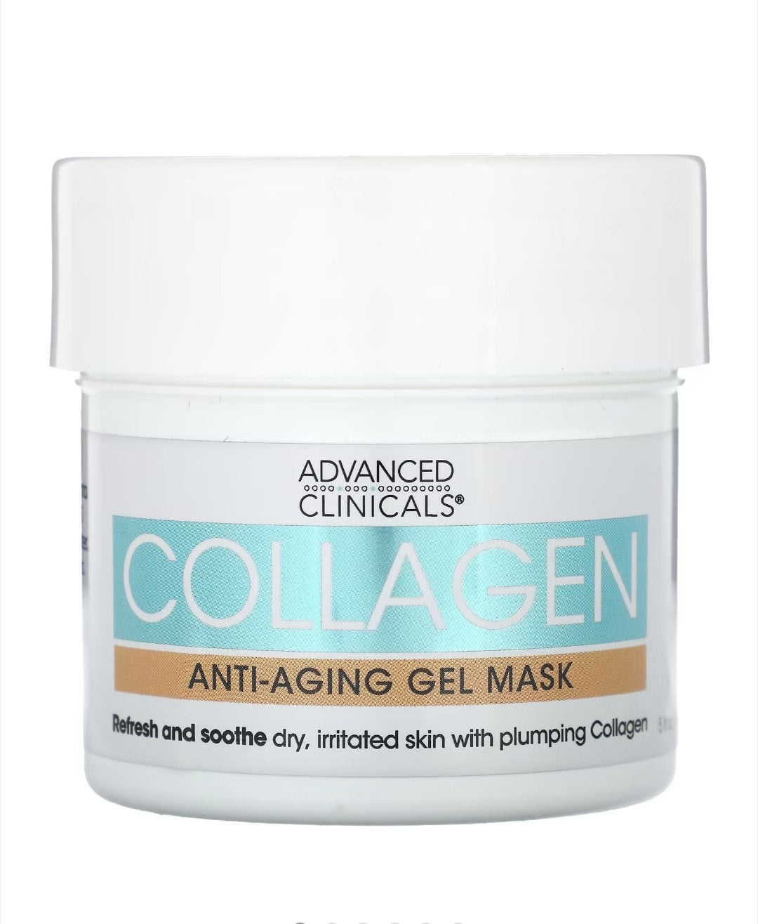 Advanced Clinicals - Collagen, Anti-Aging Gel Beauty Mask, 5 fl oz (148 ml)