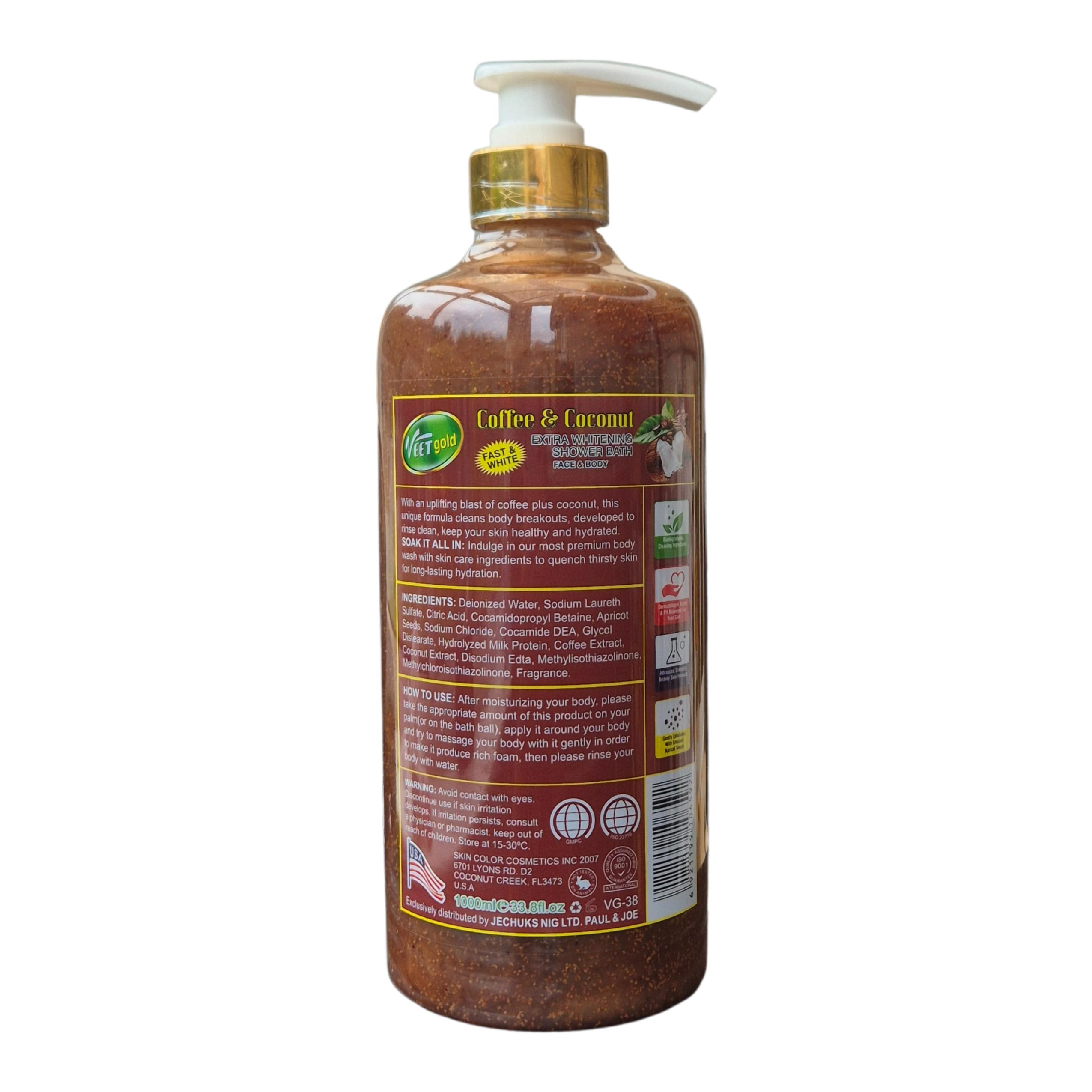 Veetgold Coffee &amp; Coconut Shower Bath (1000ml)