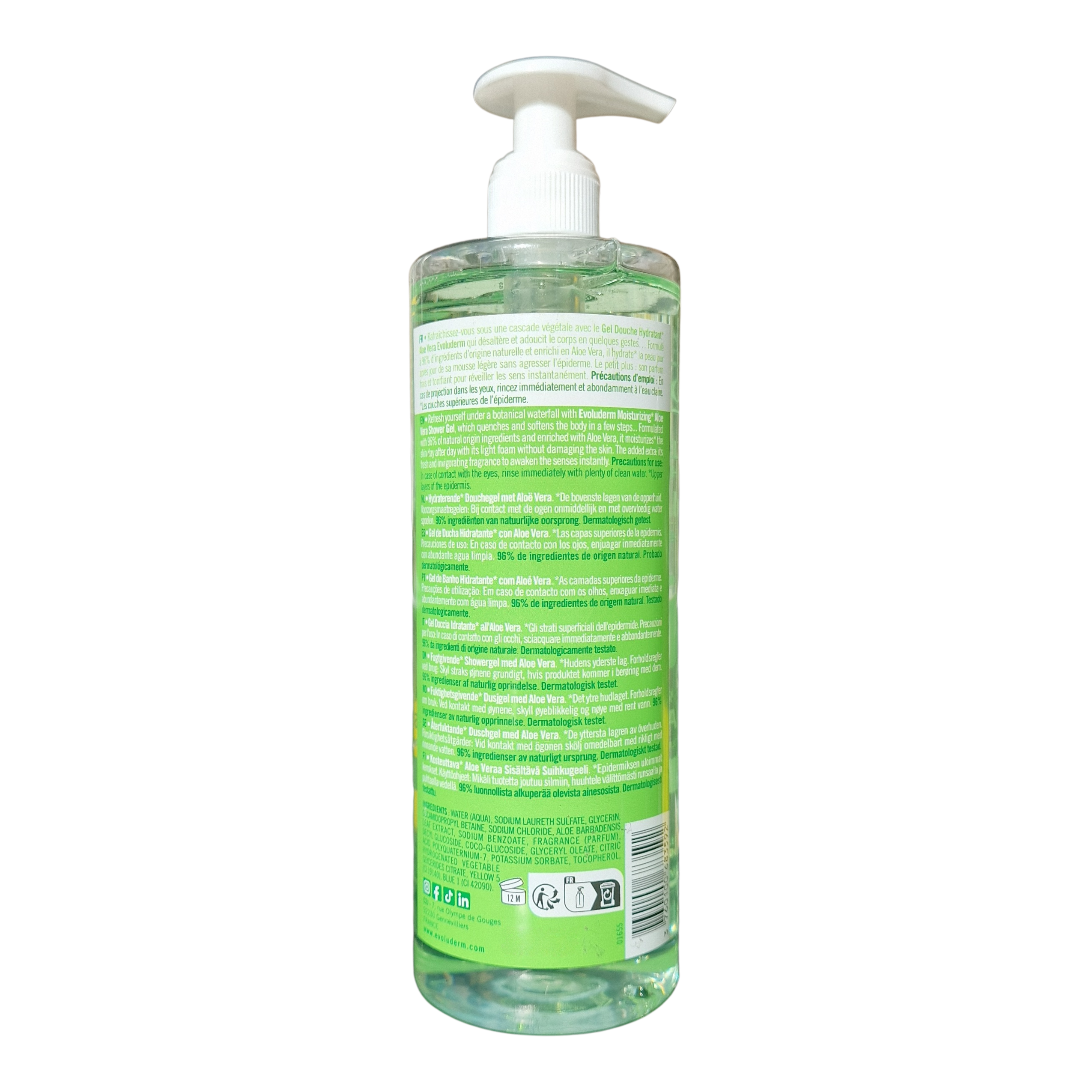 Evoluderm - Aloe Vera Gel (500ml / 17.6 fl oz)