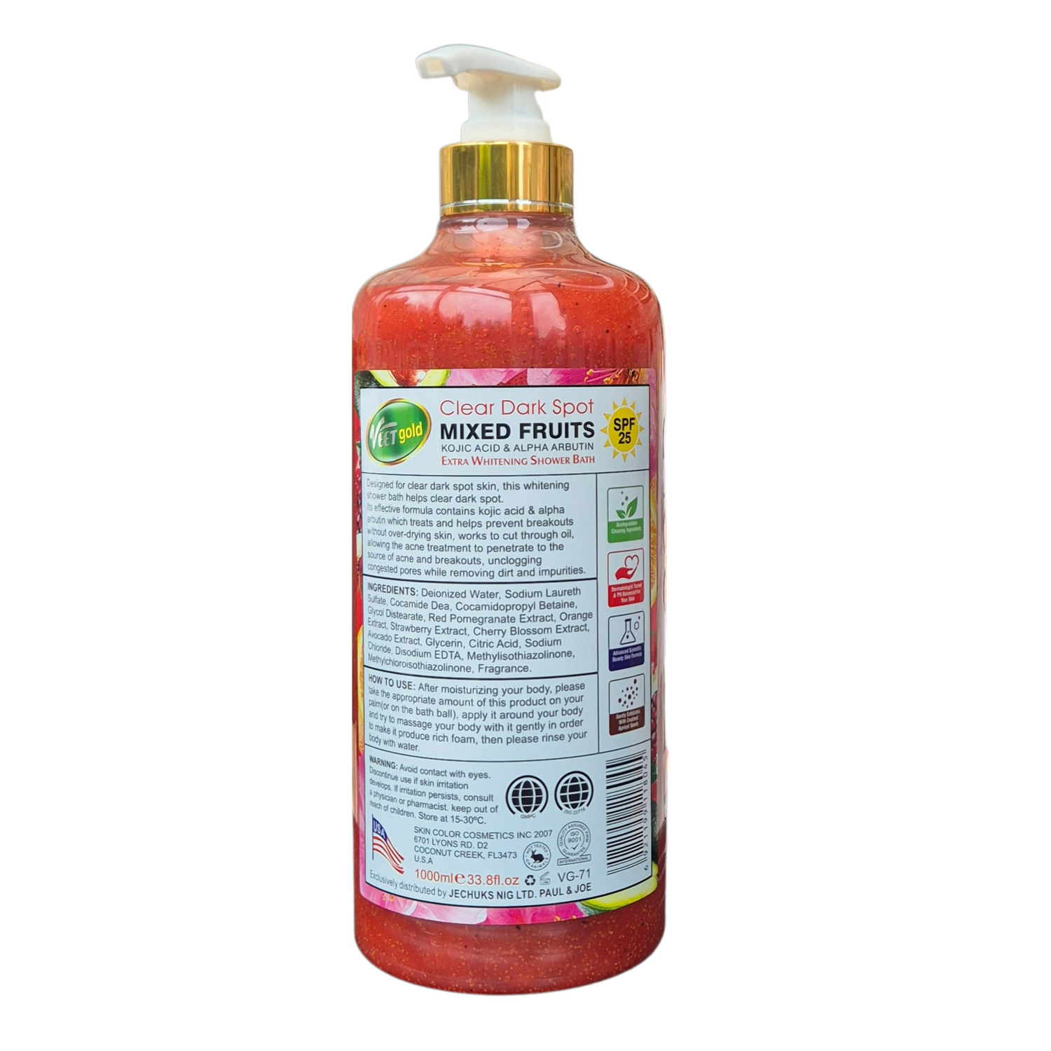 Veetgold - Mixed Fruits Kojic Acid &amp; Alpha Arbutin Shower Bath (1000ml)