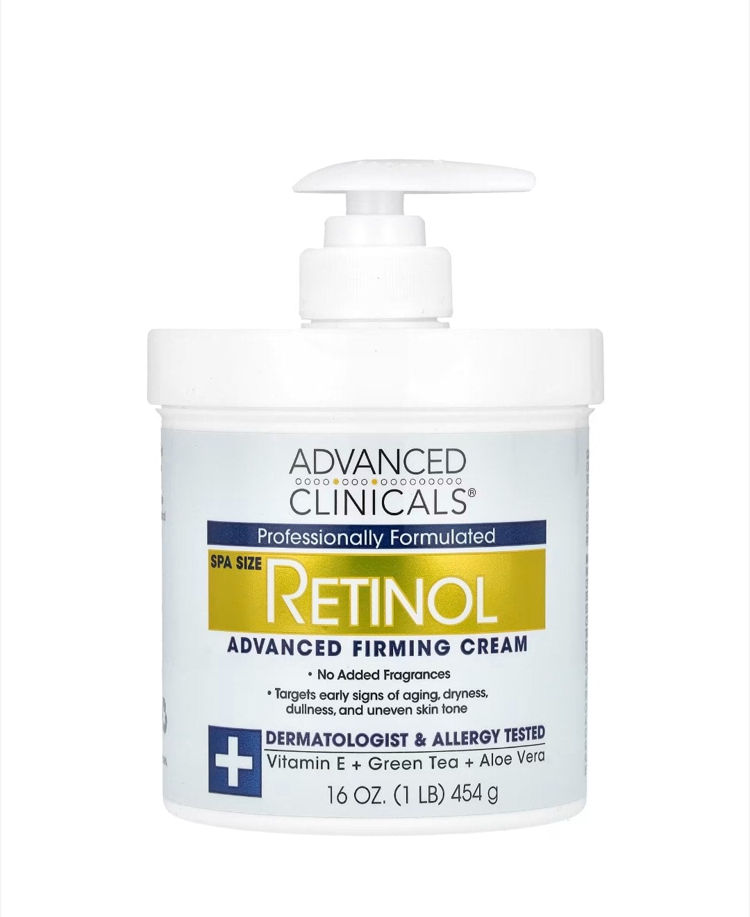 Advanced Clinicals - Retinol, Advanced Firming Cream, Fragrance Free, 16 oz (454 g)